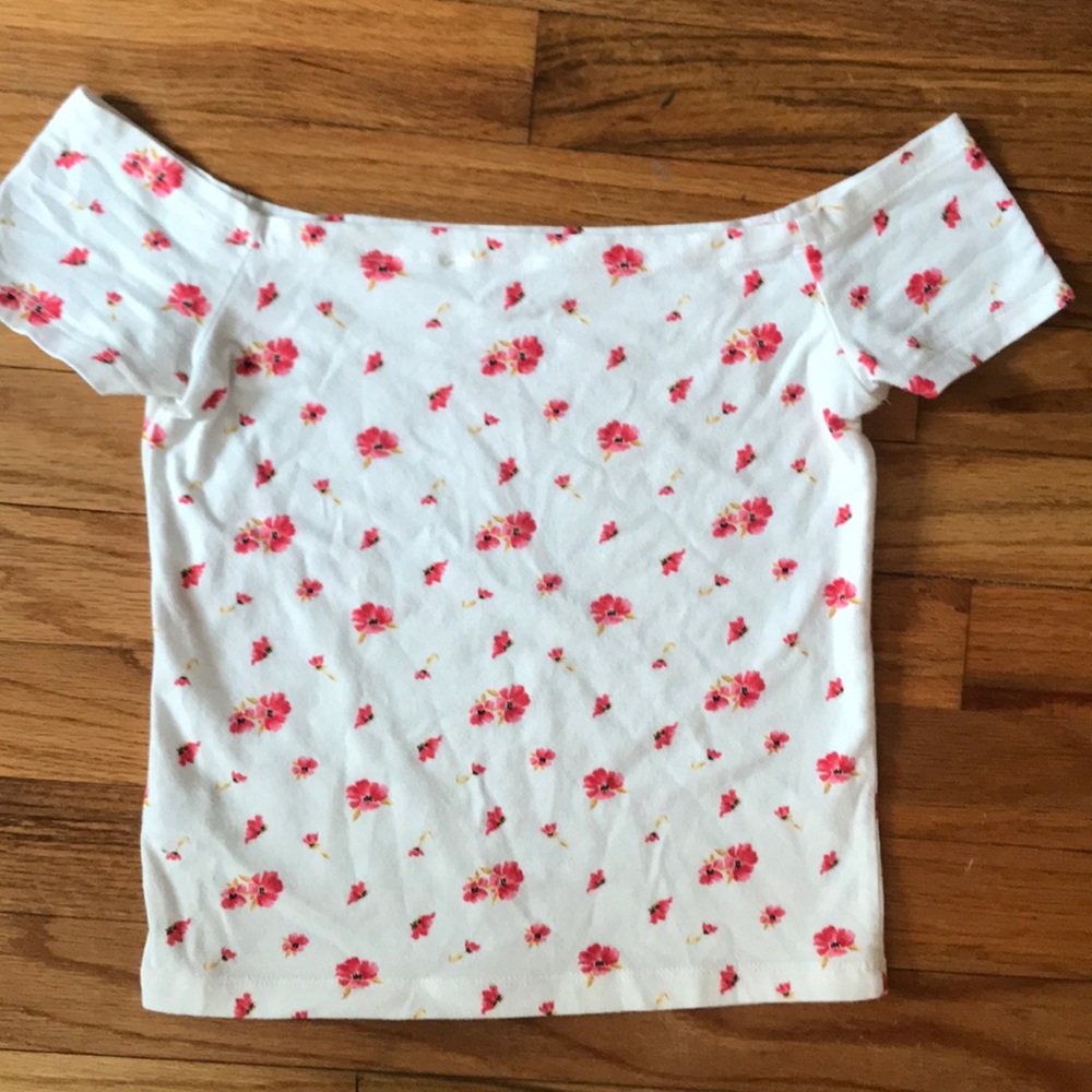 cropped and off the shoulder top